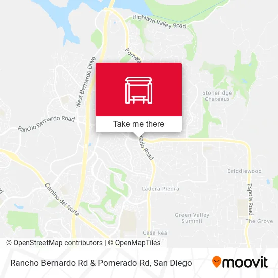 Rancho Bernardo Rd & Pomerado Rd map