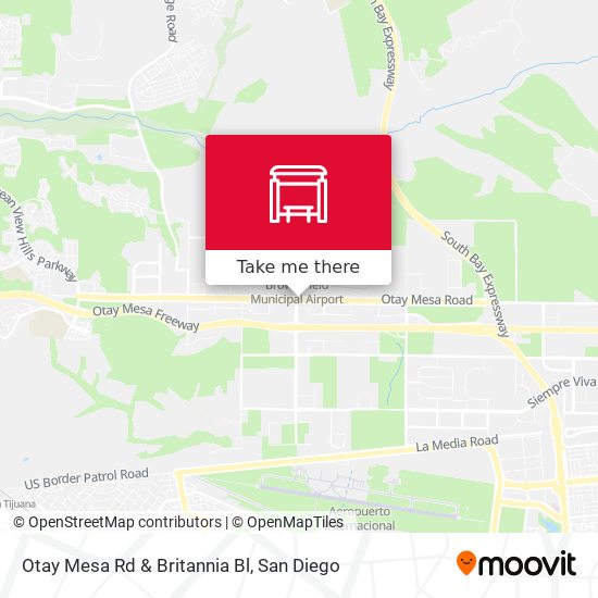 Otay Mesa Rd & Britannia Bl map