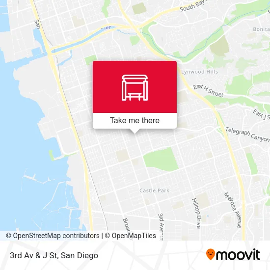 Mapa de 3rd Av & J St
