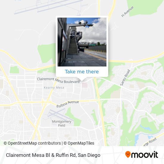 Clairemont Mesa Bl & Ruffin Rd map