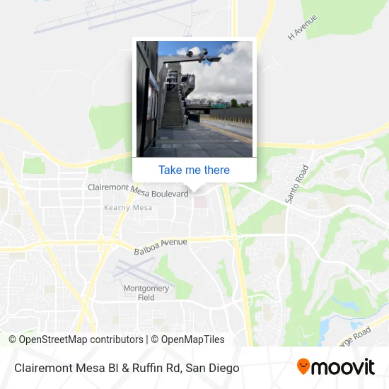 Clairemont Mesa Bl & Ruffin Rd map