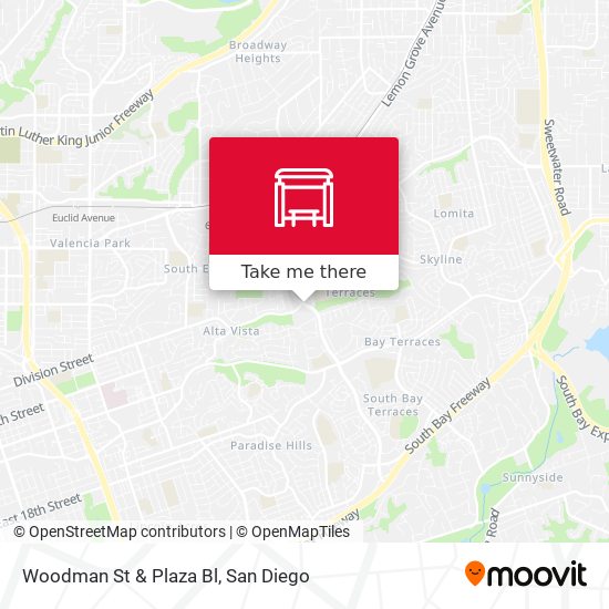 Woodman St & Plaza Bl map
