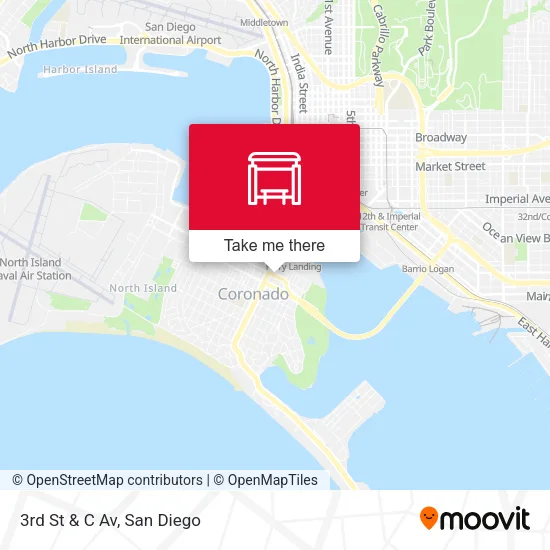 Mapa de 3rd St & C Av