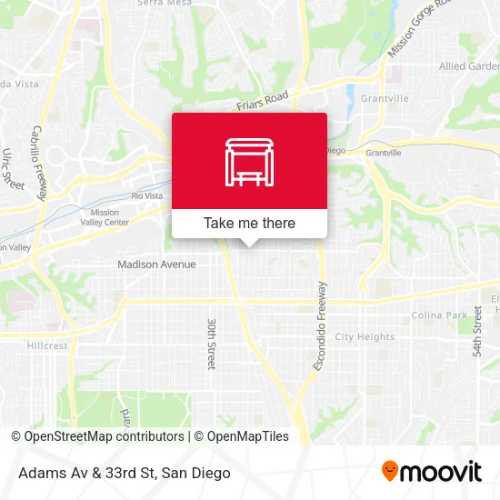 Mapa de Adams Av & 33rd St