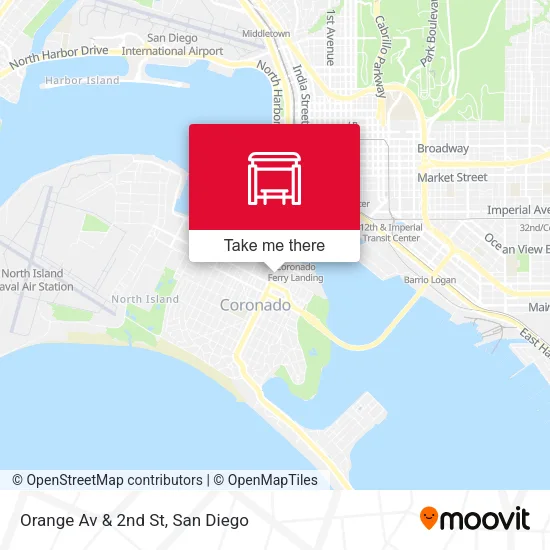 Mapa de Orange Av & 2nd St