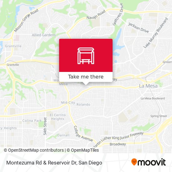 Montezuma Rd & Reservoir Dr map