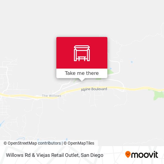 Willows Rd & Viejas Retail Outlet map