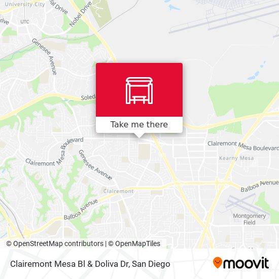 Clairemont Mesa Bl & Doliva Dr map