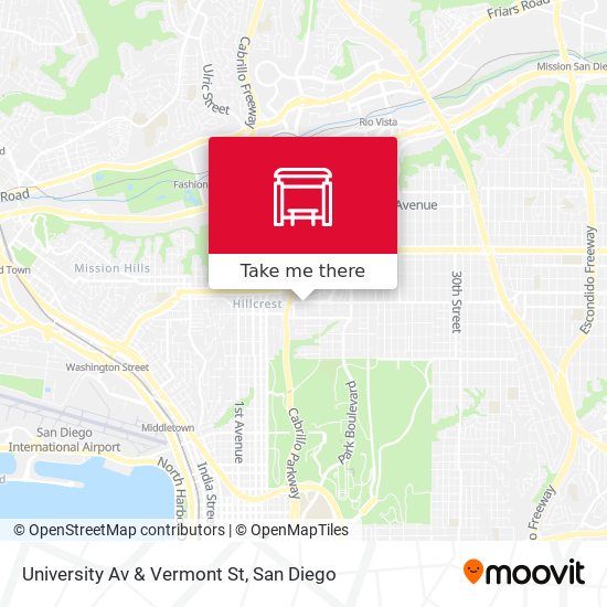 University Av & Vermont St map