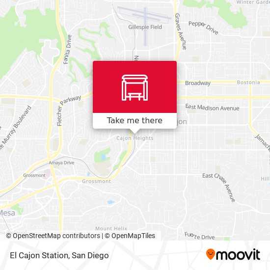 El Cajon Station map