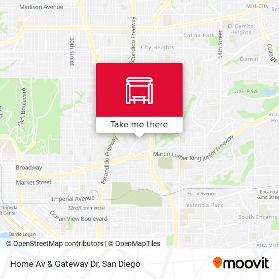 Mapa de Home Av & Gateway Dr