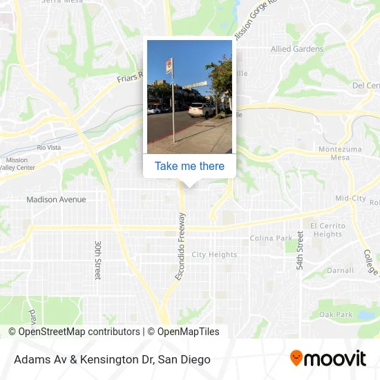 Adams Av & Kensington Dr map