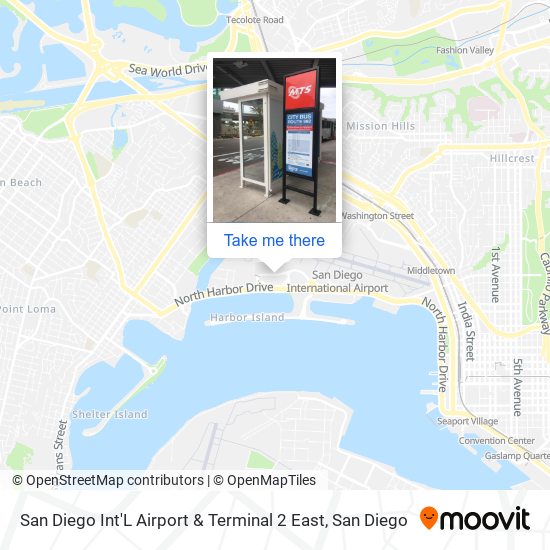 San Diego Int'L Airport & Terminal 2 East map