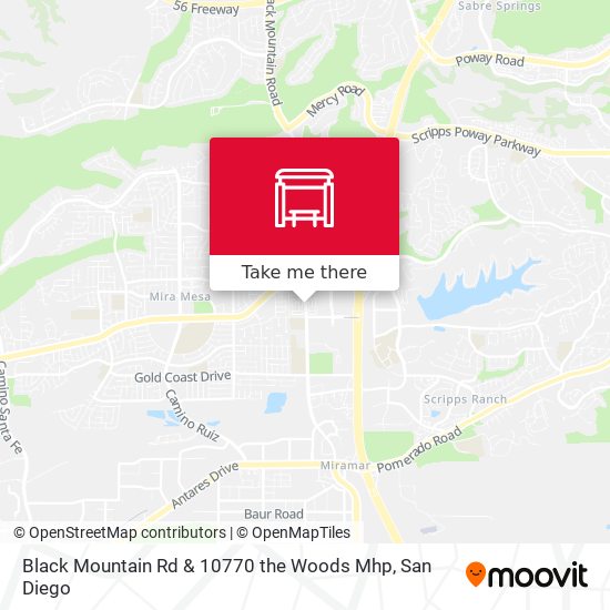 Black Mountain Rd & 10770 the Woods Mhp map