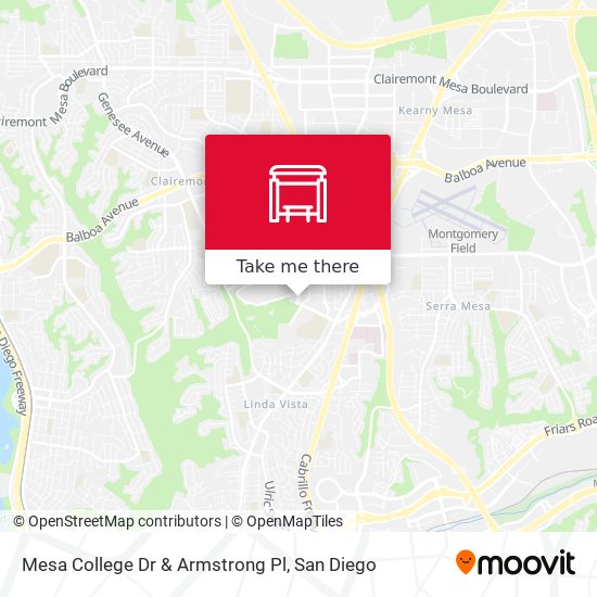 Mapa de Mesa College Dr & Armstrong Pl