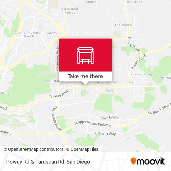 Poway Rd & Tarascan Rd map