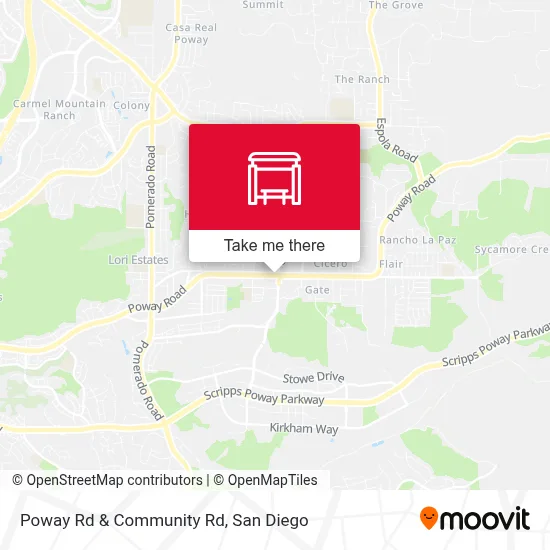 Poway Rd & Community Rd map