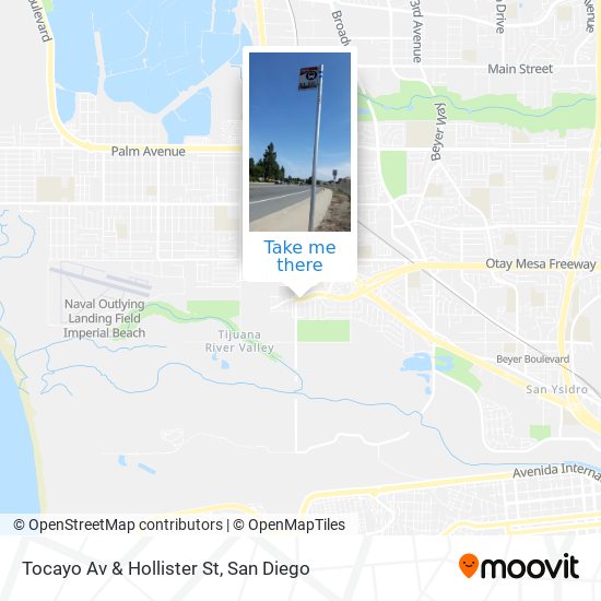 Mapa de Tocayo Av & Hollister St