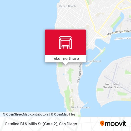 Catalina Bl & Mills St (Gate 2) map