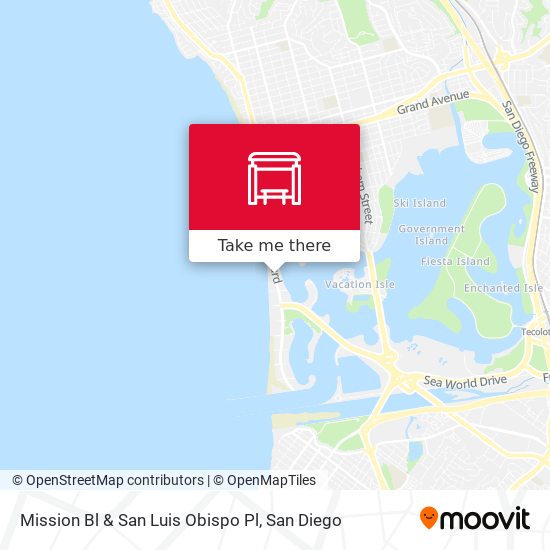Mission Bl & San Luis Obispo Pl map