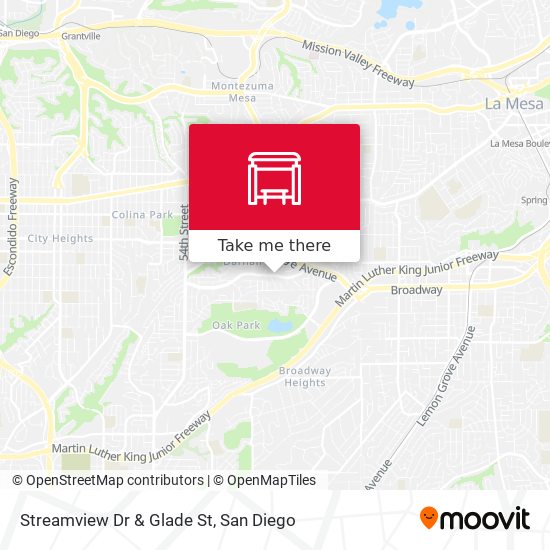 Streamview Dr & Glade St map