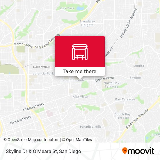 Skyline Dr & O'Meara St map