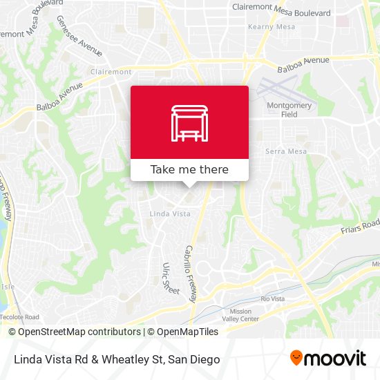 Linda Vista Rd & Wheatley St map
