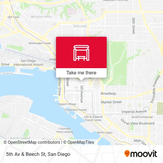 5th Av & Beech St map