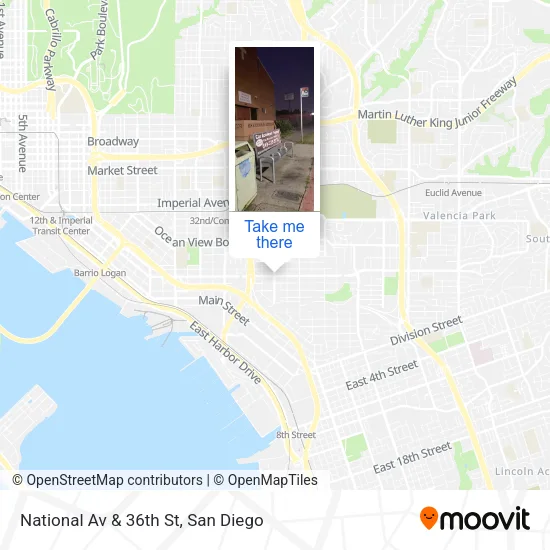 National Av & 36th St map