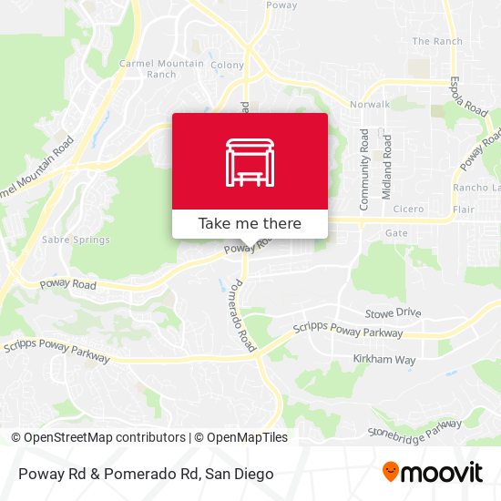 Poway Rd & Pomerado Rd map