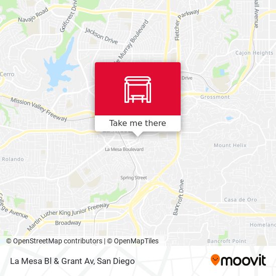 Mapa de La Mesa Bl & Grant Av