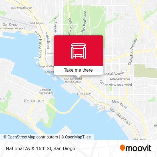 National Av & 16th St map