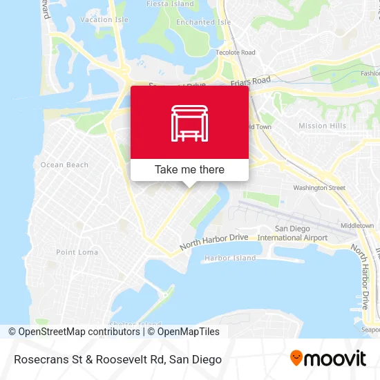 Rosecrans St & Roosevelt Rd map
