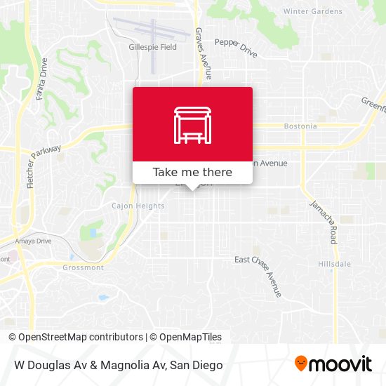 W Douglas Av & Magnolia Av map