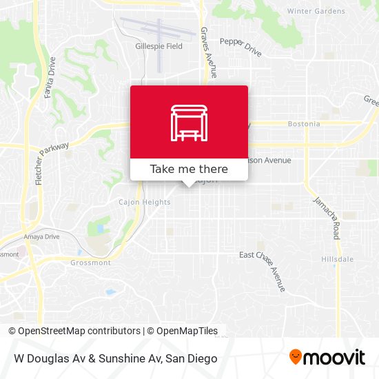 W Douglas Av & Sunshine Av map