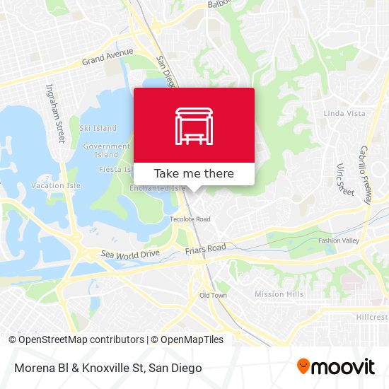 Morena Bl & Knoxville St map