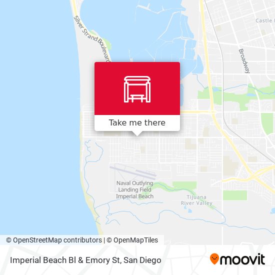 Imperial Beach Bl & Emory St map