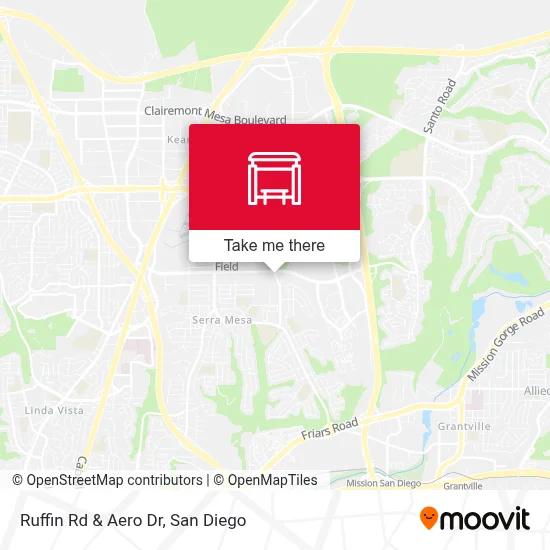 Ruffin Rd & Aero Dr map