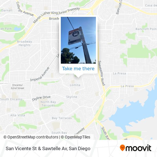Mapa de San Vicente St & Sawtelle Av