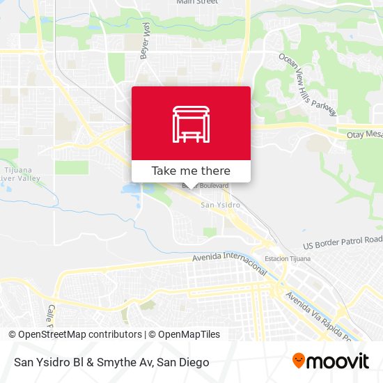 San Ysidro Bl & Smythe Av map