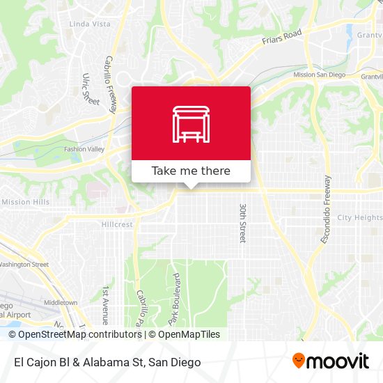 Mapa de El Cajon Bl & Alabama St