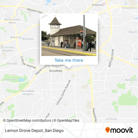 Mapa de Lemon Grove Depot