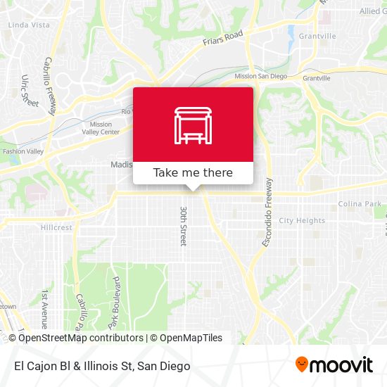 Mapa de El Cajon Bl & Illinois St
