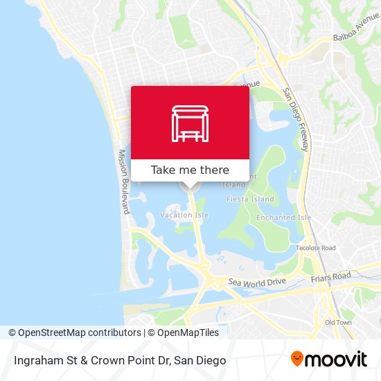 Ingraham St & Crown Point Dr map