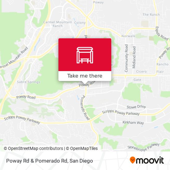 Poway Rd & Pomerado Rd map