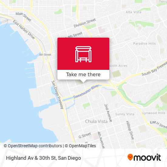 Highland Av & 30th St map