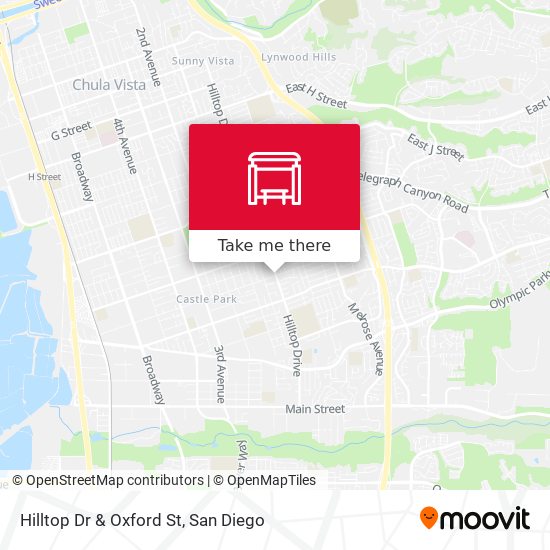Hilltop Dr & Oxford St map