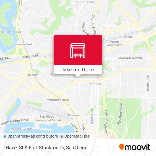 Hawk St & Fort Stockton Dr map