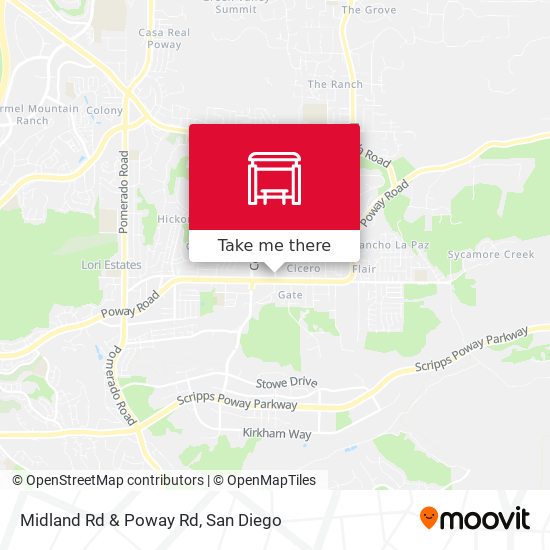 Midland Rd & Poway Rd map