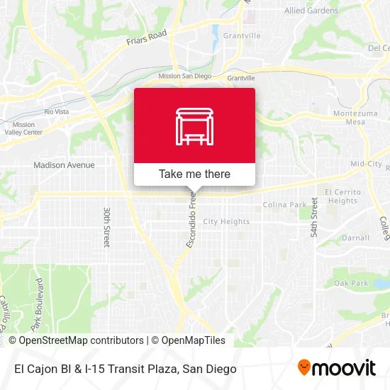 Mapa de El Cajon Bl & I-15 Transit Plaza